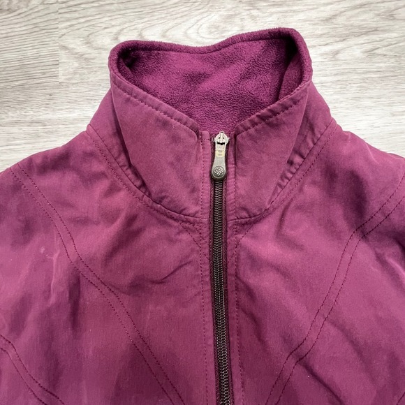 Columbia Women Fleece Jacket Full Zip Size M Quilted Panel Purple - Picture 15 of 16